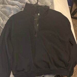 Fabletics Black Half-Zip Sweatshirt